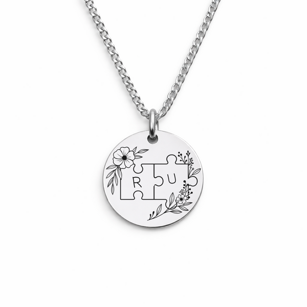 Personalised puzzle piece necklace