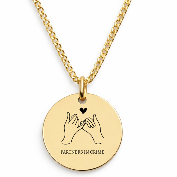 Partners in crime  Coin Necklace